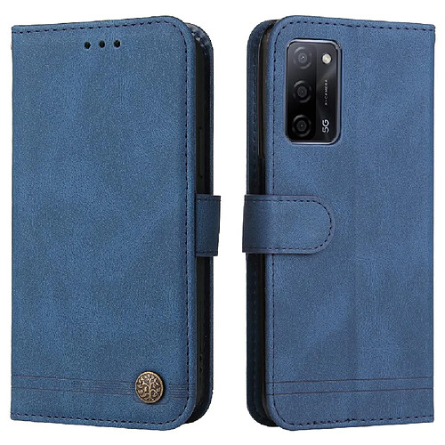 Étui Pour OPPO A54S Cuir Supports de fente pour carte Housse de protection Bleu