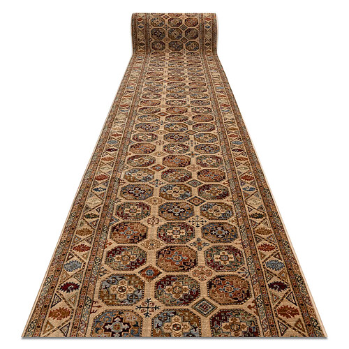 RUGSX KESHAN tapis de couloir 7874 53555 oriental beige terre cuite - 100 cm 100x890 cm