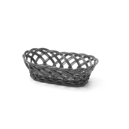 Corbeilles tressées ovale Noir 225x130x(H)55 mm - Hendi
