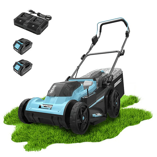 Tondeuse à gazon à batterie Cecotec E7 Liberty Z Plus 20 V 43 cm 20-70 mm 45 L 2 Pièces