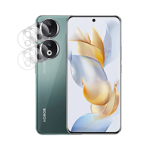Lot de 3 Verre trempé camera, protection d'objectif arrière pour Honor 90 5G 6.7" REA-AN00, REA-NX9 - Visiodirect -