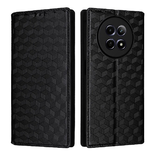 Étui Pour Realme 12X 5G Portefeuille Motif 3D Fermeture magnétique Titulaire de fentes pour cartes Cuir PU Noir