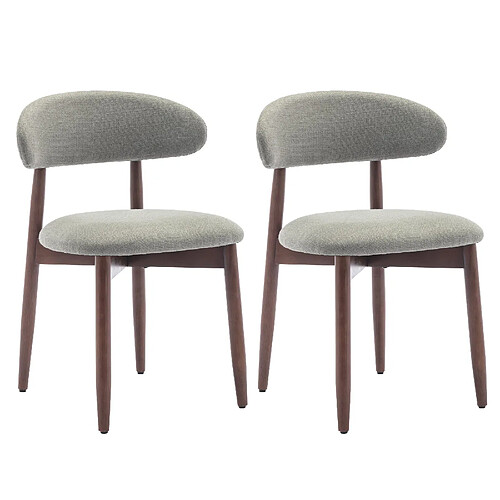 Smartue Lot de 2 chaises style nordique, pieds en bois, H81×L56.4×P52.6 cm – Vert