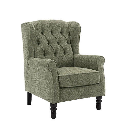 Smartue Fauteuil Design Minimaliste, Confort et Style pour Intérieur Moderne, Vert