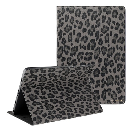 SELENCIA Coque tablette Sabi avec imprimé léopard Samsung Galaxy Tab A11 Plus - Midnight Black