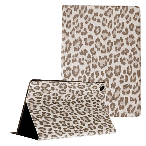 SELENCIA Coque tablette Sabi avec imprimé léopard Samsung Galaxy Tab A11 Plus - Soft Ivory