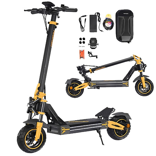Trottinette Électrique TWOFISH V2 MAX, Moteur 800W (Pic 1640W), Batterie 48V 20Ah, Vitesse 50km/h, Autonomie 50km, Pneus 10" Tout-Terrain, Freins Double, NFC, Pliable