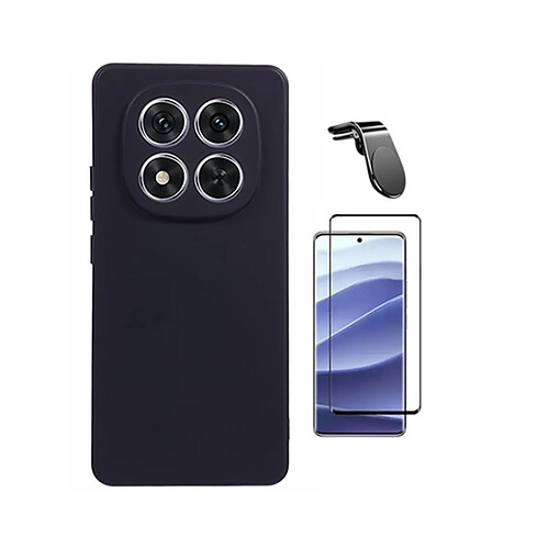 Kit De Film En Verre Trempé À Coque Complète 5D + Couvercle En Silicone Liquide + Support Magnétique L PHONECARE Pour Xiaomi Redmi Note 15 Pro + Plus - Noir