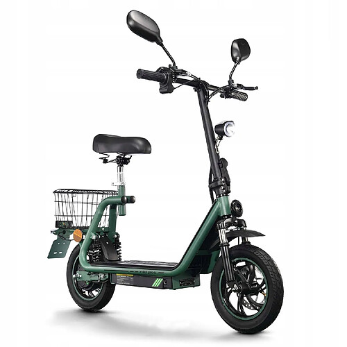 Trottinette Électrique TwoFish M5 Pro, Moteur 500W, Batterie 48V 13Ah, Vitesse Max 40km/h, Autonomie 40km, Opones 12", Freins à Disque Double, Pliable avec Panier