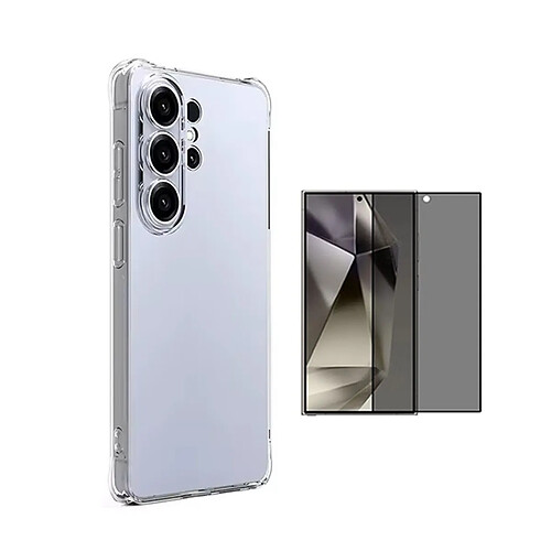 Kit Coque Anti-Choc Superprotect + Film Verre Anti-Espion PHONECARE Pour Samsung Galaxy S26 Ultra - Transparent