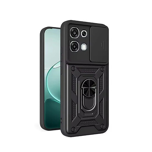 Étui Anti-Impact Magnétique Pour Fenêtre Coulissante De Défenseur Militaire PHONECARE Pour Oppo A6 Pro 4G - Noir