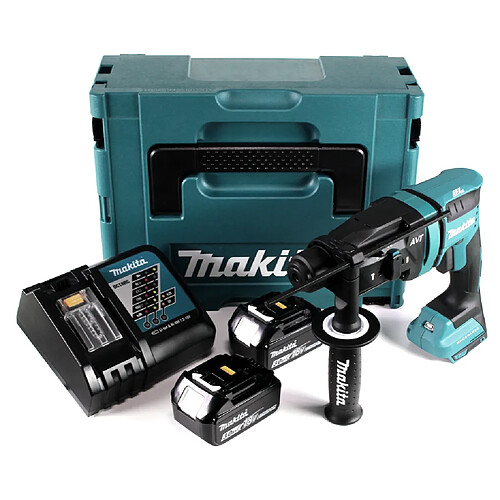 Makita DHR 182 RFJ Marteau perforateur sans fil 18V 1,7J SDS plus Brushless + 2x batterie 3,0Ah + chargeur + Makpac