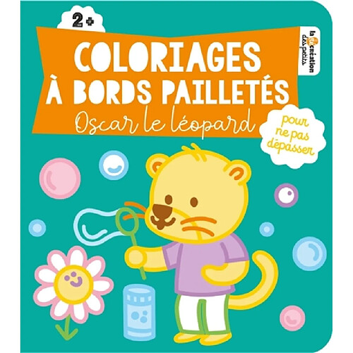 Coloriages à bords pailletés : Oscar le léopard