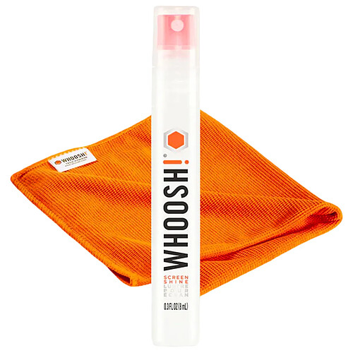 WHOOSH Kit de Nettoyage Écran Pocket 8 ml + Chiffon Antimicrobien Transparent