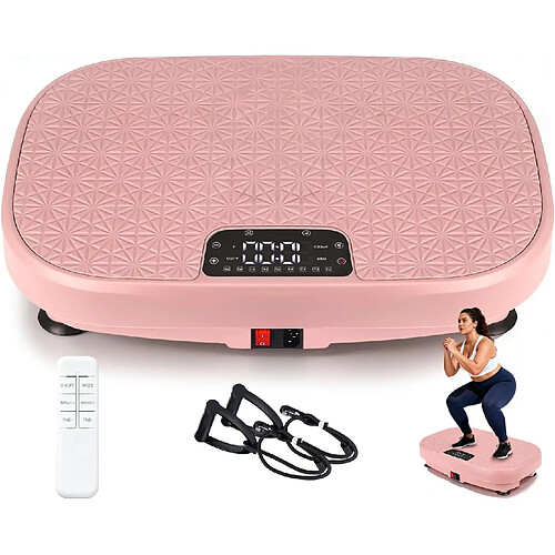 IDS V20 Plateforme Vibrante Oscillante – 9 Programmes, 99 Intensités, Télécommande, élastiques, Housse, Tapis – Pour Tonification, Amincissement – Gris Foncé