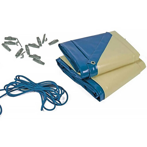 Habitat Et Jardin Bâche hiver Cover 1 pour piscine Zanzibar - 580 gr/m² - bleu
