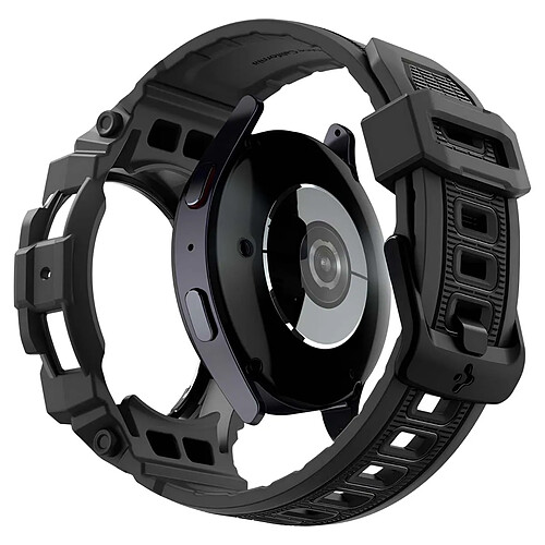 Spigen SGP Bracelet + Étui pour Galaxy Watch 7 44mm Rugged Armor Pro Ultra Résistant Noir