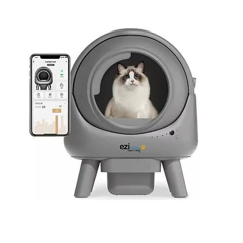 Litière robot autonettoyante 50l 55db gris - CATBOTK6I - Catbot - E.ZICLEAN