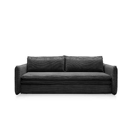 Casanova Canapé droit convertible 3 places Noir