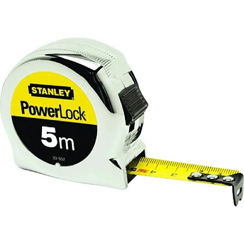 Mètre Ruban Micro STANLEY - 3 m - Boîtier Chrome ABS - Powerlock
