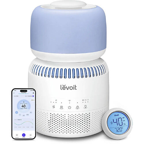 LEVOIT LEH-B381S-WEU Humidificateur évaporatif compact 3,8 L Wi-Fi et hygromètre