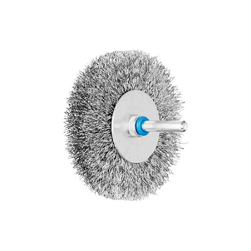 Pferd RBU 80x15 Brosse plate sur tige INOX 0,30 mm 6 mm tige