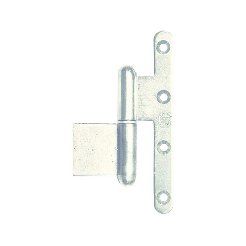 Jardinier Massard J534110 Paumelle mixte 140x70 mm gauche zingué blanc bouts ronds