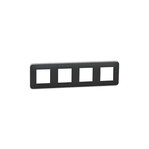Schneider Electric NU400854 Plaque de finition 4 postes Unica Pro anthracite mat