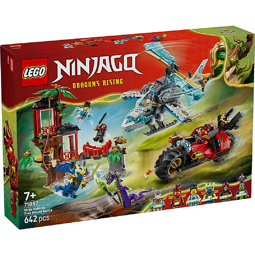 71857 Set LEGO NINJAGO Maison-arbre 3 niveaux et véhicules 642 pièces