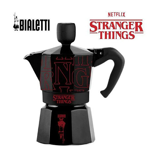 Bialetti Moka Express 5407 Cafetière moka 6 tasses Stranger Things USB-C musical