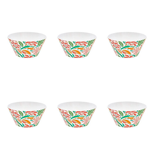 Five Simply Smart Lot de 6 Coupelles Réutilisables Eden 14cm Multicolore