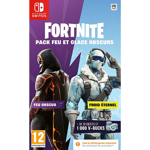 Epic Games Fortnite Pack Feu et Glace Obscurs AABPQ59126 Code in a Box Nintendo Switch