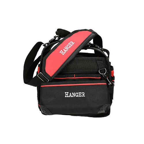 Hanger 510111 Sacoche à outils technicien 9 L noire/rouge - Sacoche open-top 23 poches