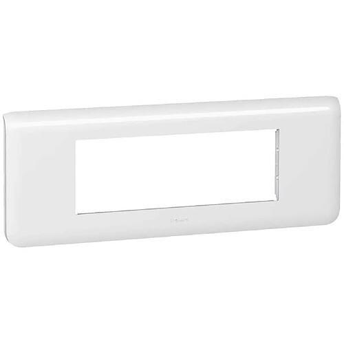 Legrand Mosaic 078816 Plaque de finition 6 modules horizontale blanche