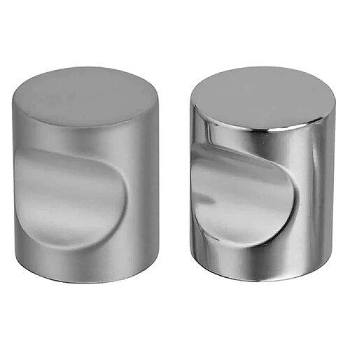 FERRASSE 1050..18L09 Bouton laiton à encoche D18mm nickelé mat