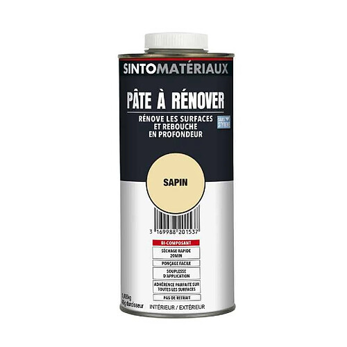 Sinto 820153 Mastic polyester bi-composant sans styrène cartouche 1,455 kg