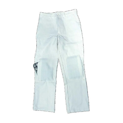Muzelledulac 100PN10BC56 Pantalon de travail T56 blanc 340 g/m², renforts genoux