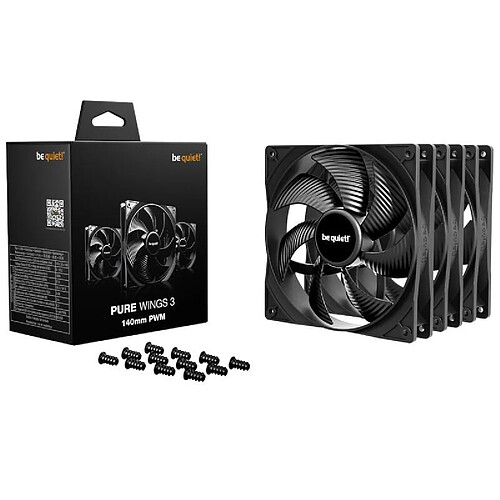 Be Quiet! Gehäuseluefter Pure Wings 3 3-Pack 140mm PWM noir (BL139)