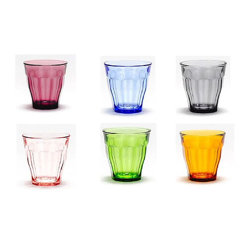Duralex Picardie Gobelet 25 cl 6 pièces part. 9219MB06A0111 verre coloré empilable