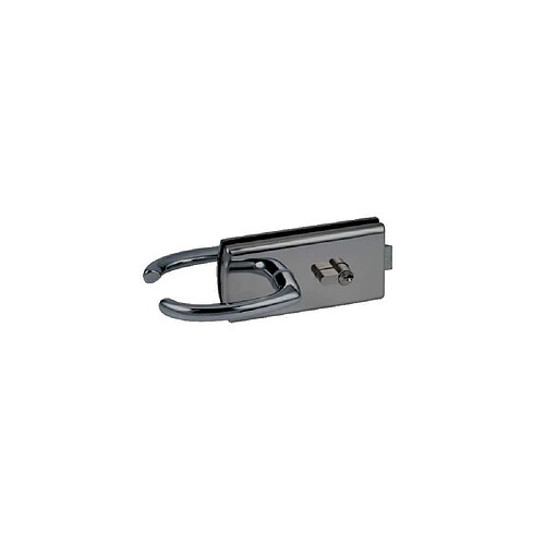 Stremler 4300.31.0 Serrure de milieu cylindre double pour porte en verre chromé mat