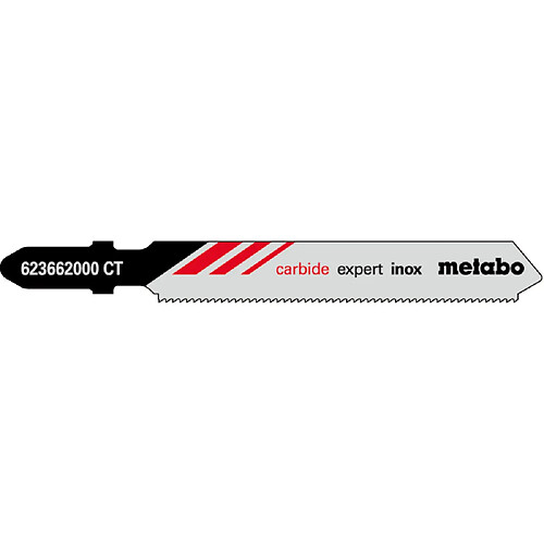 Metabo 623662000 Lame de scie sauteuse Expert Inox 57 mm carbure pack de 3 T-shank