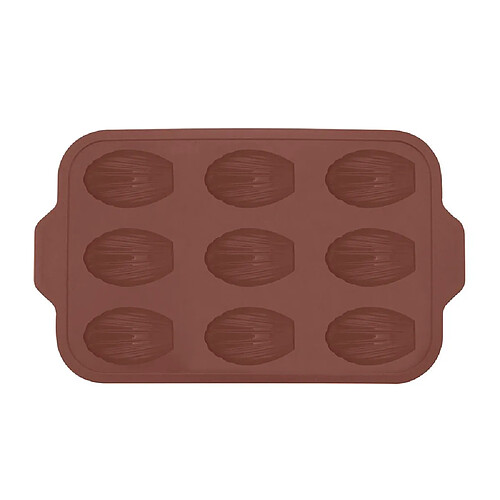 Point Virgule PV-BAK-5102 Moule à madeleines silicone 9 empreintes 37x23x2 cm marron mat