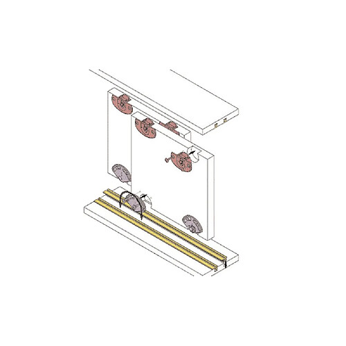 Koblenz 0310 13 B Rail coulissant double encastré 3 m