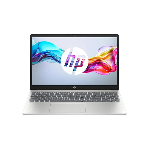 HP 15-fd0165nf Ordinateur portable 15,6" Full HD Intel N100 4Go 128Go eMMC Argent naturel AZERTY · Reconditionné