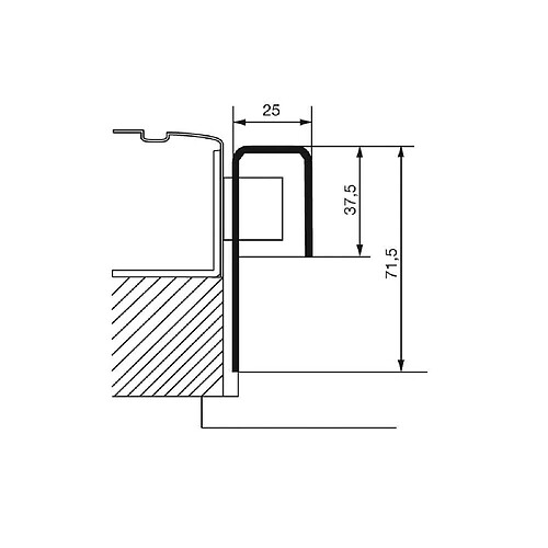 Vachette 14705000 Gâche standard en J gauche blanc