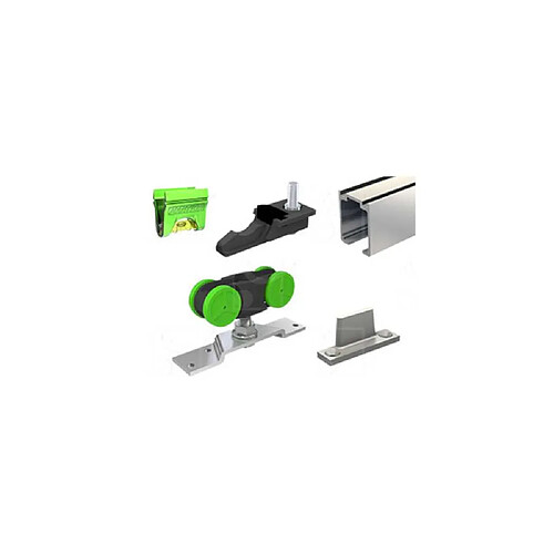 Mantion MA40A 240 Rail coulissant 240 cm aluminium brossé 40 kg