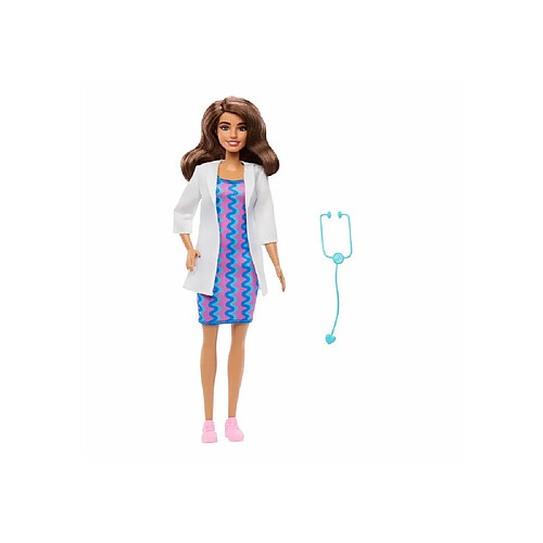 Barbie MATJKF76 Poupée mannequin Docteur avec stéthoscope et tenue amovible