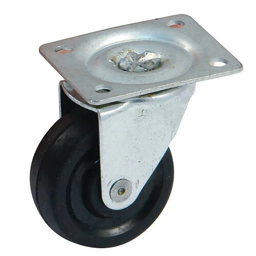 Avl 518140A Roulette pivotante meuble 40 mm caoutchouc platine rectangulaire