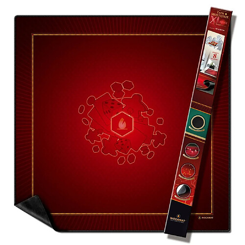Wogamat WOG006U3 Tapis de jeu XL Taille 3 92x92 cm rouge 2,5 mm