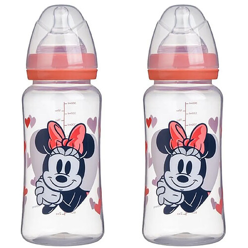 Set de 2 Biberons Disney Baby Minnie Collector 360 ml Tétine en Silicone